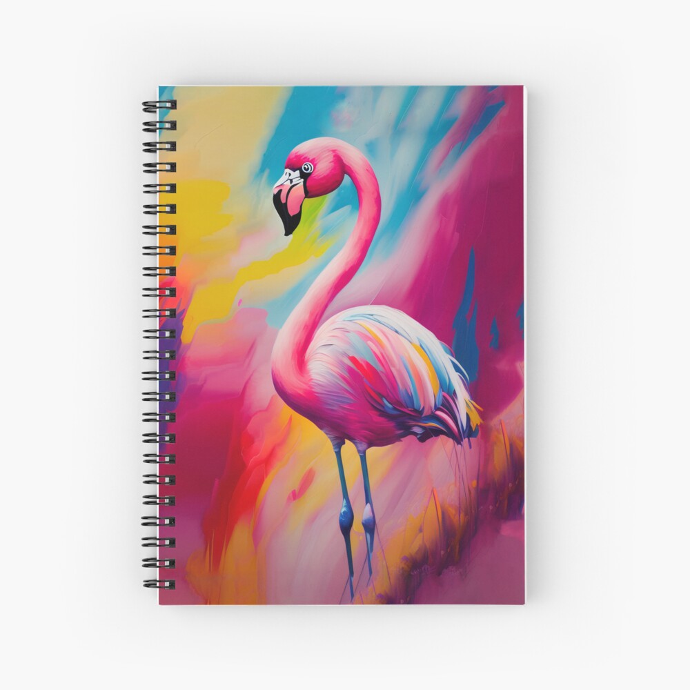 Colorful Cute Pink Flamingo Bird Art Sticker for Sale by Blok45