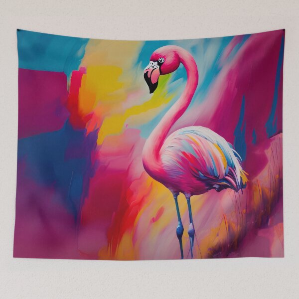 Item preview, Colorful Cute Pink Flamingo Bird Art designed and sold by Blok45.