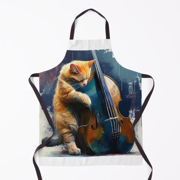 Item preview, Cat Playing a Double Bass designed and sold by AlexArtCollega.