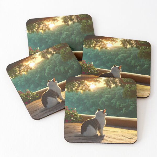 Item preview, Cat Watching Sunset Scene designed and sold by roleshop.