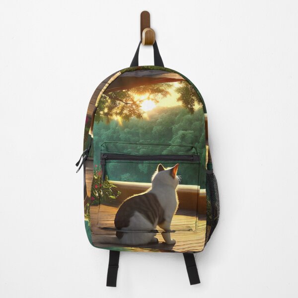 Item preview, Cat Watching Sunset Scene designed and sold by roleshop.