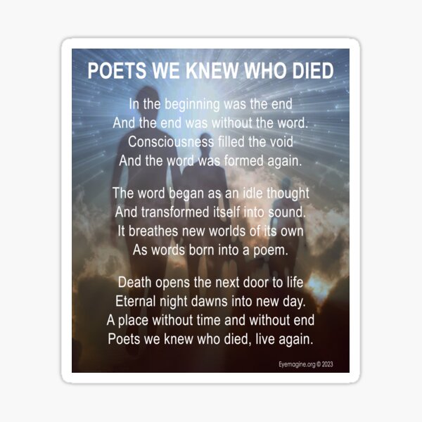 Poets We Knew Who Died Sticker