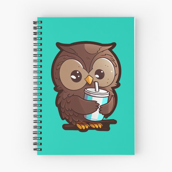 Item preview, Chibi owl drinking hot chocolate designed and sold by schizarty.
