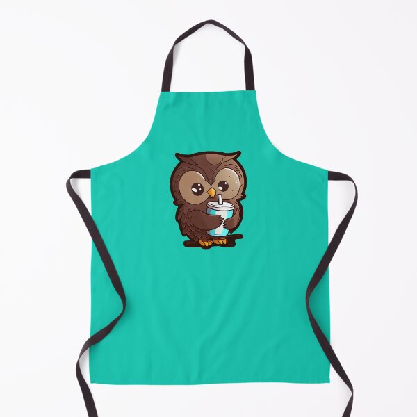 Item preview, Chibi owl drinking hot chocolate designed and sold by schizarty.