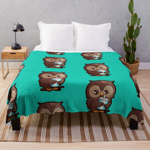 Item preview, Chibi owl drinking hot chocolate designed and sold by schizarty.