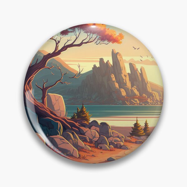 Item preview, Beautiful Landscape art with mountains and nature designed and sold by madsdonald.