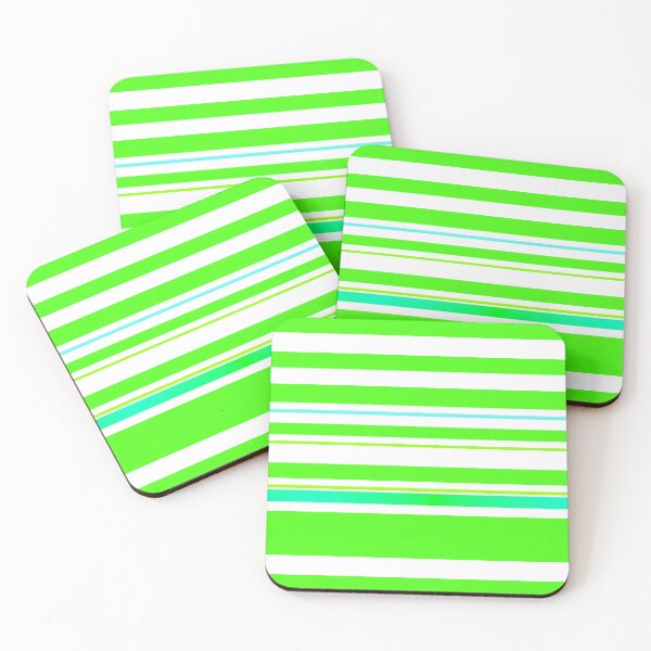 Item preview, Lime green white stripes | neon green lines designed and sold by lausn.