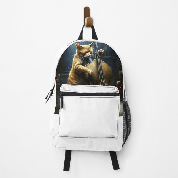 Item preview, Cat Playing a Double Bass designed and sold by AlexArtCollega.