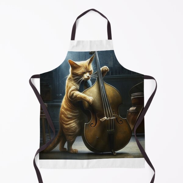 Item preview, Cat Playing a Double Bass designed and sold by AlexArtCollega.