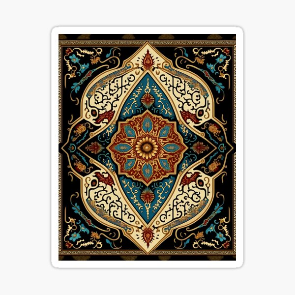 Antique Persian Rug Sticker for Sale by Susan Evans