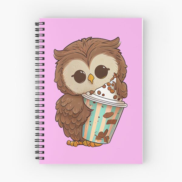 Item preview, Chibi owl drinking hot chocolate designed and sold by schizarty.