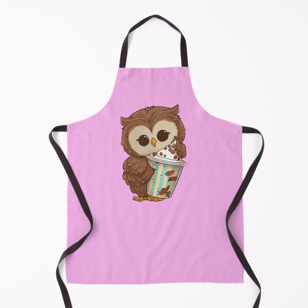 Item preview, Chibi owl drinking hot chocolate designed and sold by schizarty.