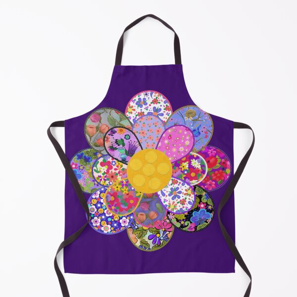 Item preview, Quilted Double Flower Floral Patterns Felt Look designed and sold by CheriesArt.