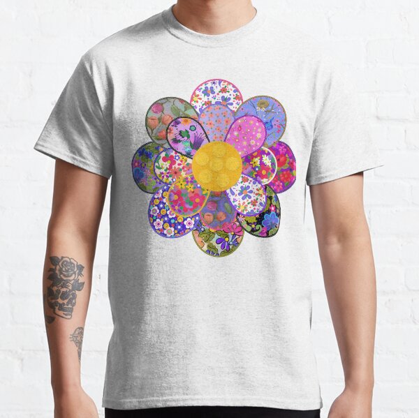 Item preview, Quilted Double Flower Floral Patterns Felt Look designed and sold by CheriesArt.