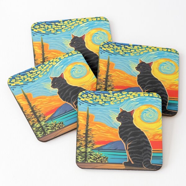 Item preview, Cat Watching Sunset Scene designed and sold by roleshop.