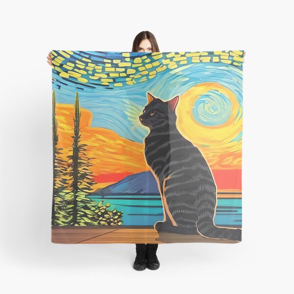 Item preview, Cat Watching Sunset Scene designed and sold by roleshop.
