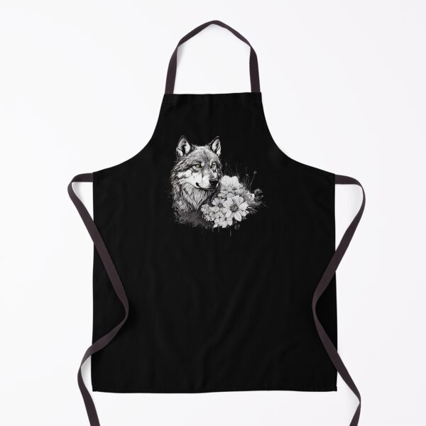 Artikelvorschau, Weinlese-Wolf mit Blumen | Wolf ist mein Seelentier | Wolfskunst für Wolfsliebhaber entworfen und verkauft von JooArtPrints ★★★★★.