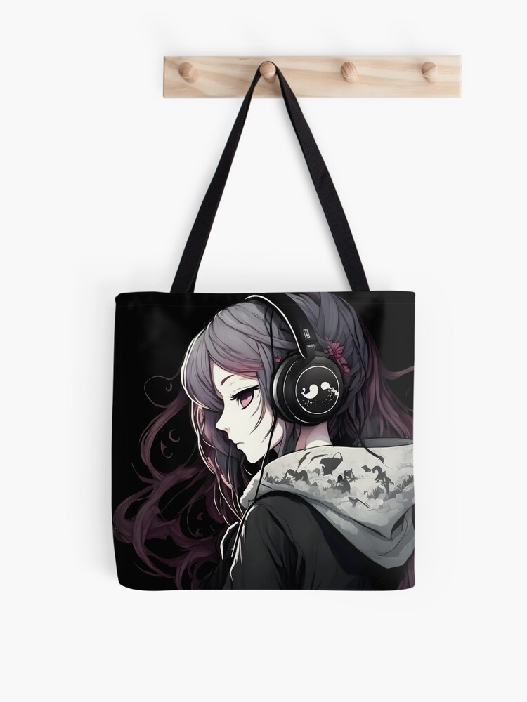 ANIME GIRL AESTHETIC HOODIE Drawstring Bag for Sale by Chaotika9