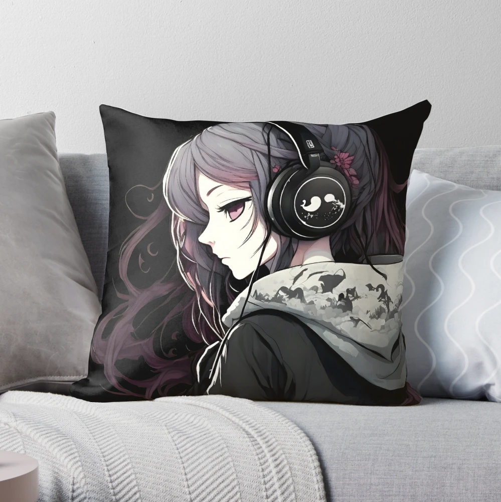 Anime girl pillow outlet cover