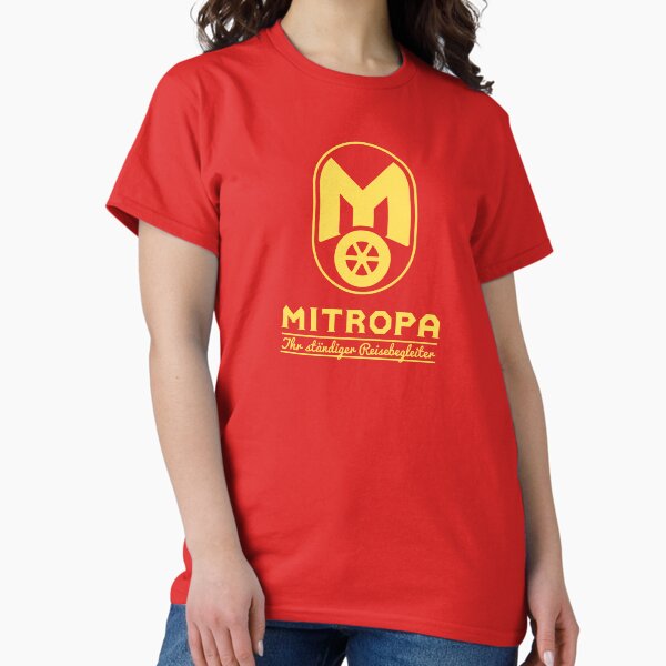 Vista previa del artículo con la obra «Logotipo de Mitropa: su compañero de viaje constante (amarillo)», diseñado y vendido por VEB Ostladen.
