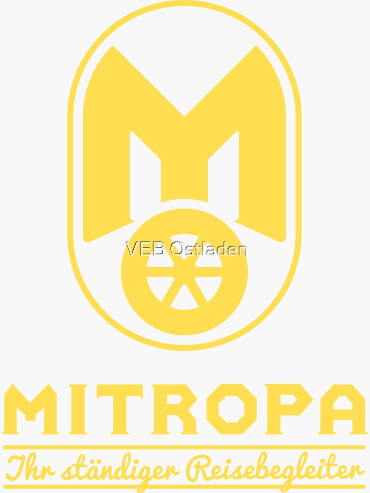 Mitropa logo - your constant travel companion (yellow) Sticker by VEB  Ostladen