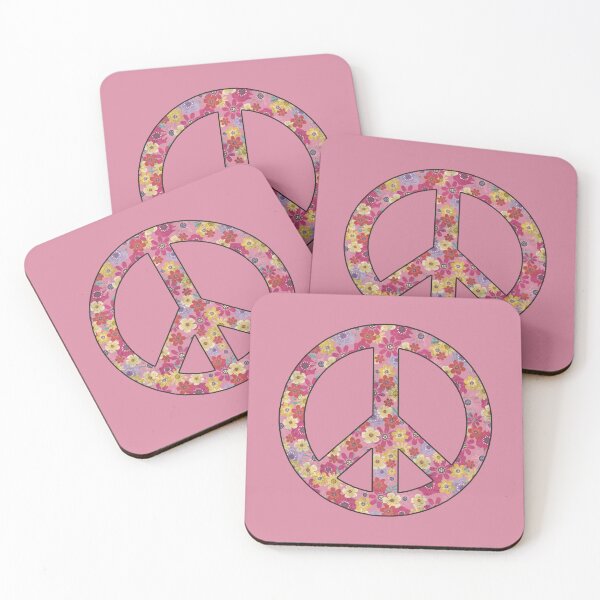 Item preview, Peace Love Flowers Cute Floral Peach Sign 60s 70s Hippie Costume  designed and sold by alenaz.