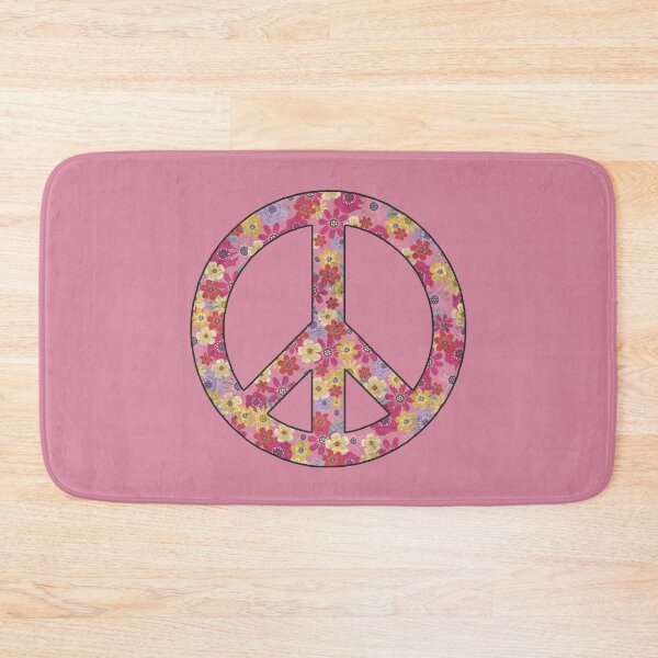 Item preview, Peace Love Flowers Cute Floral Peach Sign 60s 70s Hippie Costume  designed and sold by alenaz.