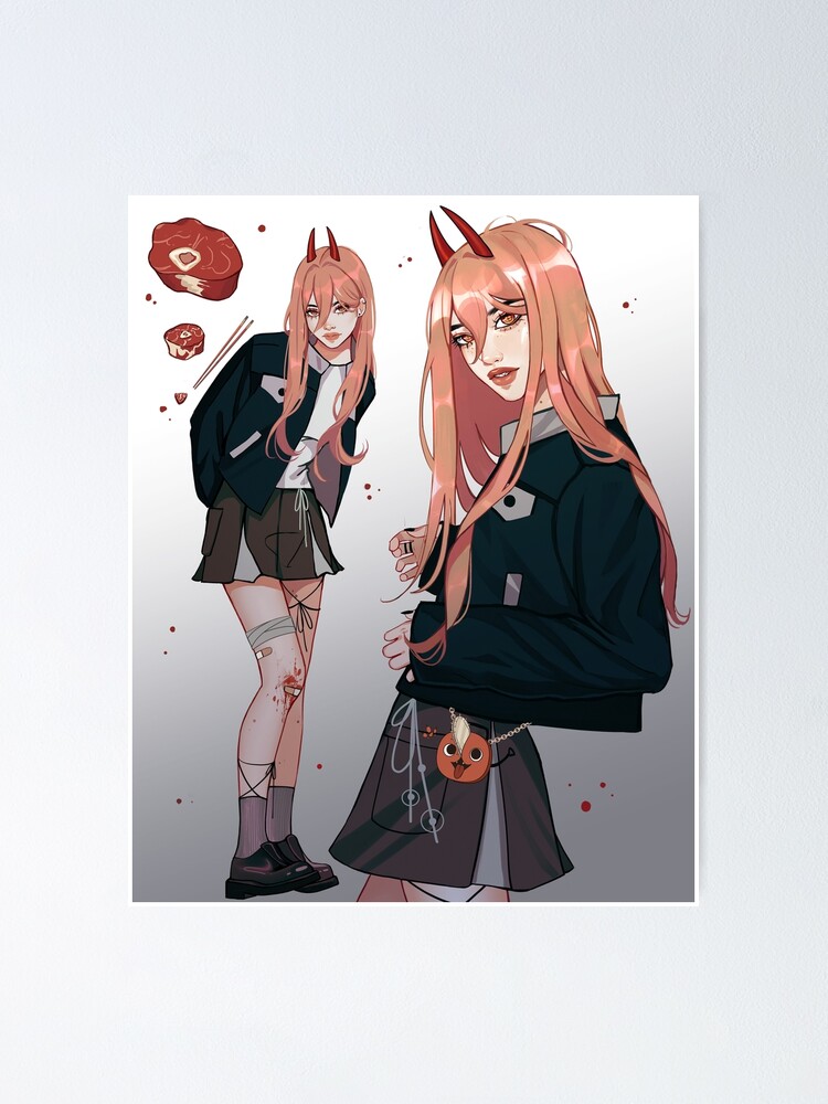 Chainsaw Man Anime Girls Power Character Matte Finish Poster Paper