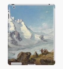 Vintage Leopold Munsch - Group of Mountain Climbers beside Mountain 1888 Fine Art iPad Case/Skin