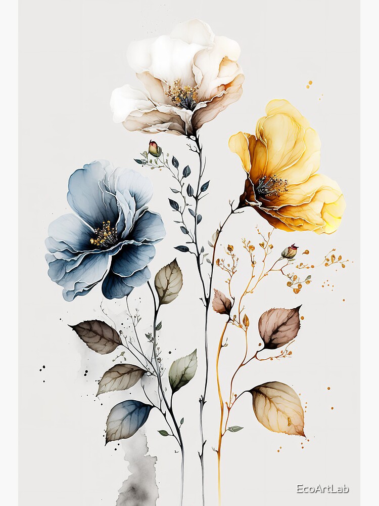 Boho aesthetic minimalism wild flowers
