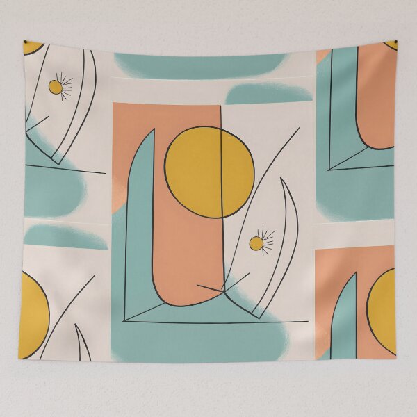 Item preview, Cubism style. Waves and Sun designed and sold by artecomia.