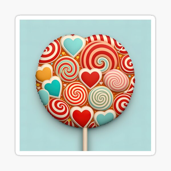 Item preview, Lollypop with Hearts Valentine designed and sold by Juliascutecornr.
