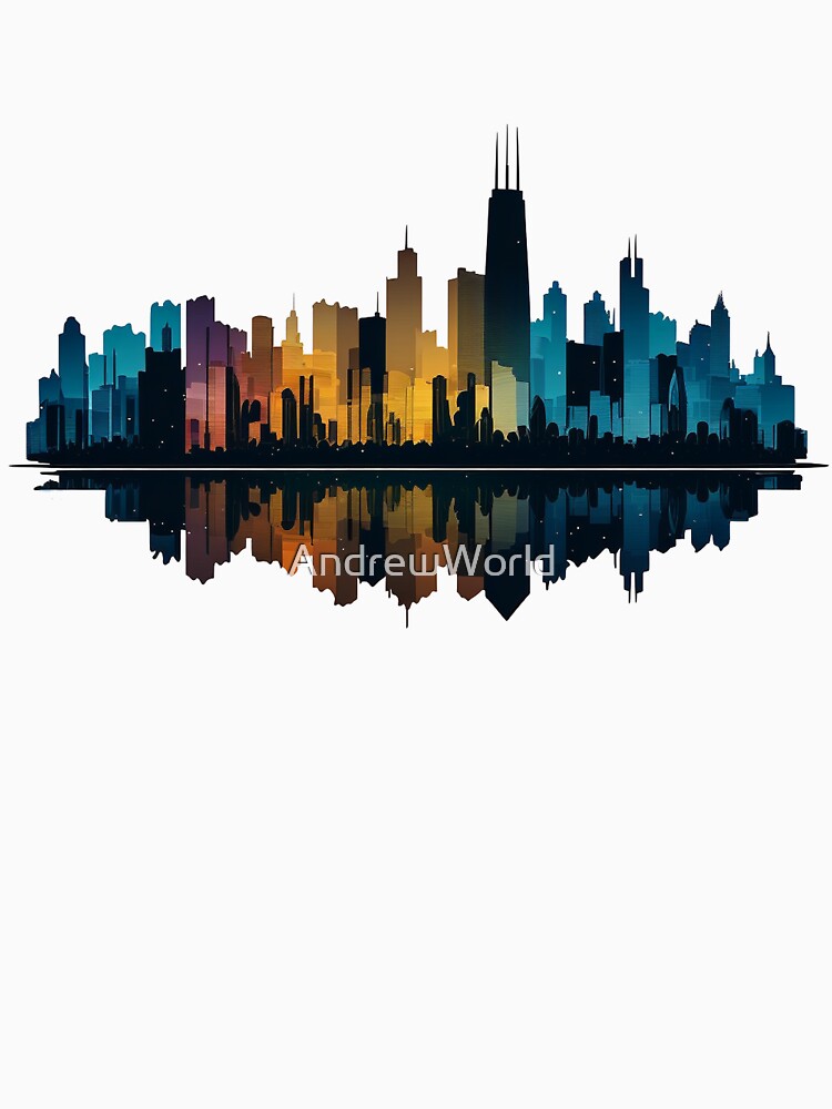 Chicago Skyline Design / Gift City Cityscape' Men's T-Shirt