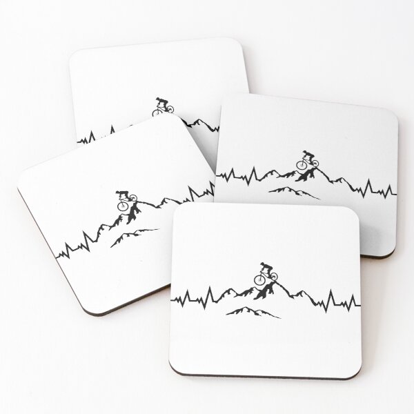Artikelvorschau, Mountainbiken Radfahren, Downhill biking, Mountainbike Puls Herzschlag entworfen und verkauft von claudiasartwork.