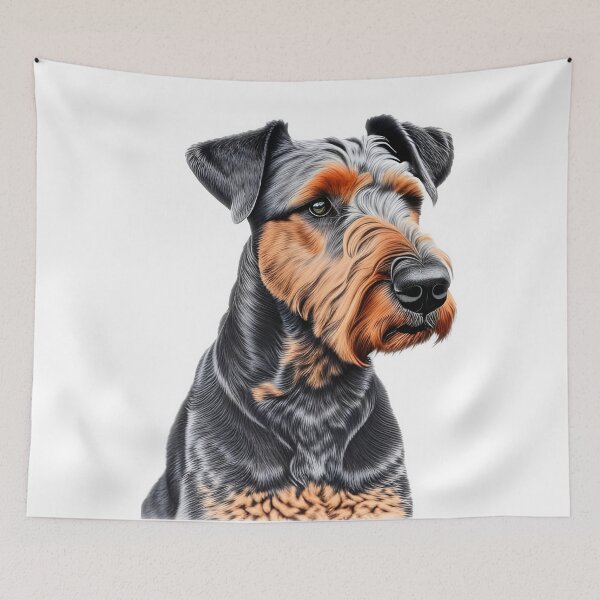 Item preview, Airedale Terrier, charcoal drawing, Ai Generated Art  designed and sold by ACC .