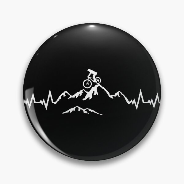 Item preview, Mountain biking, downhill biking, mountain bike pulse heartbeat, cycling designed and sold by claudiasartwork.