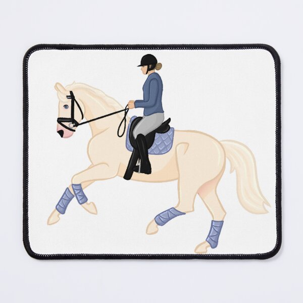 Item preview, Cremello horse and rider designed and sold by Art By Drina.