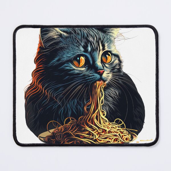 Item preview, Fat Cat Eating Spaghetti  designed and sold by WilderMinds.
