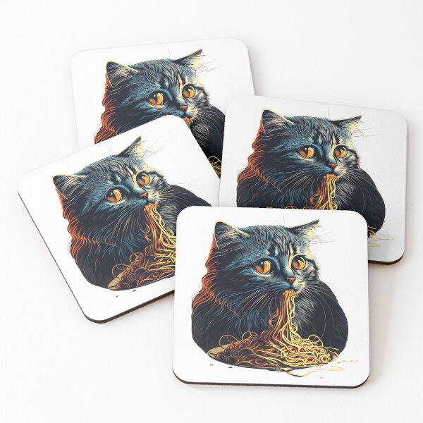 Item preview, Fat Cat Eating Spaghetti  designed and sold by WilderMinds.