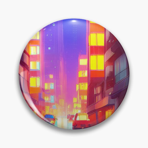 Item preview, Orange Night Light City Life Alta calidad Lámina artística designed and sold by PaperMagus.