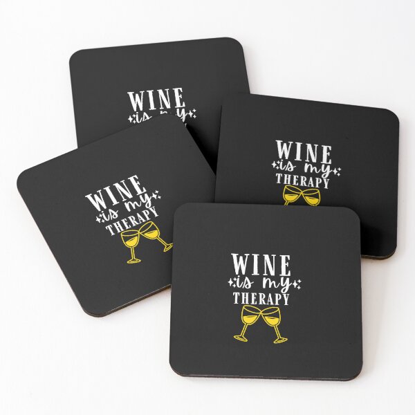 Item preview, Wine is My Therapy Quotes, Wine Lover Gift, Wine Drinker, Typography Quote, Alcohol Quotes designed and sold by thedazzlingmonk.