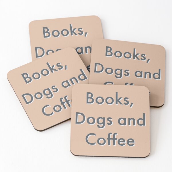 Artikelvorschau, Bücher, Hunde und Kaffee entworfen und verkauft von ArtBySymone.