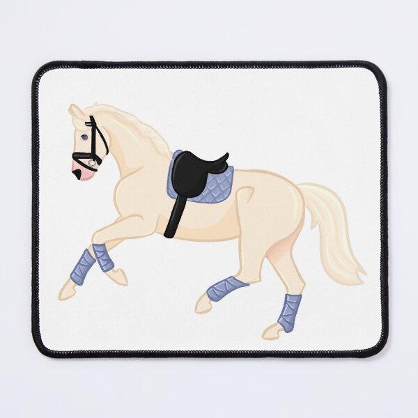 Item preview, Cremello horse with tack designed and sold by Art By Drina.