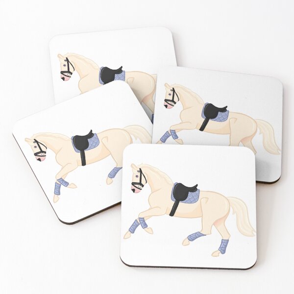 Item preview, Cremello horse with tack designed and sold by Art By Drina.