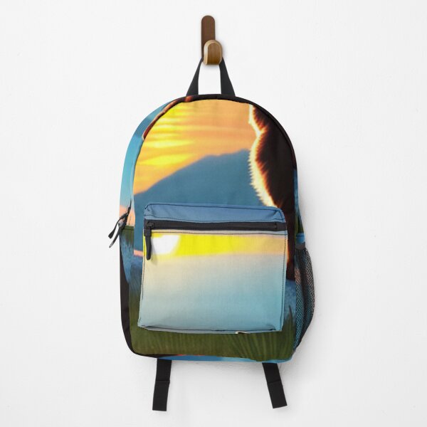 Item preview, Cat Watching the Sunset Over Calm Seas and With Blue Sky designed and sold by HanaiPrint.