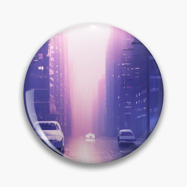 Item preview, Pastel Violet Night Light City Life High Quality Art Print designed and sold by PaperMagus.
