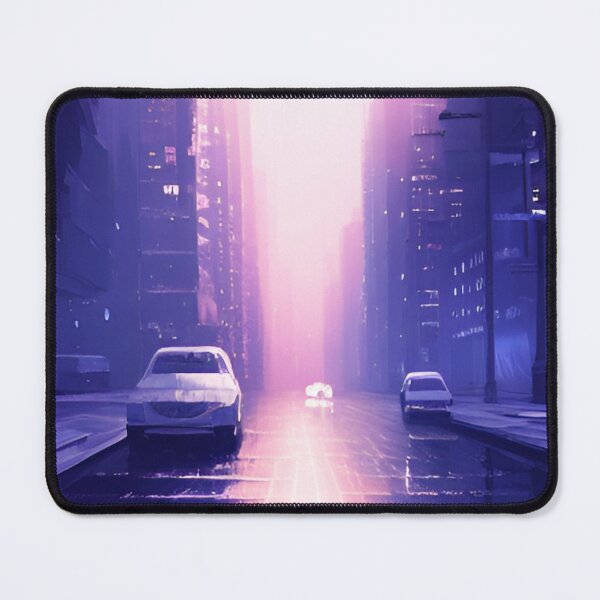 Item preview, Pastel Violet Night Light City Life High Quality Art Print designed and sold by PaperMagus.