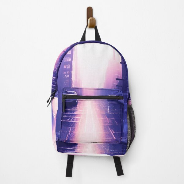 Item preview, Pastel Violet Night Light City Life High Quality Art Print designed and sold by PaperMagus.