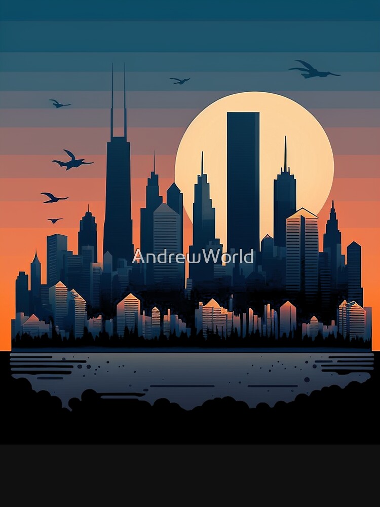 Chicago Skyline T-shirt Design | Essential T-Shirt