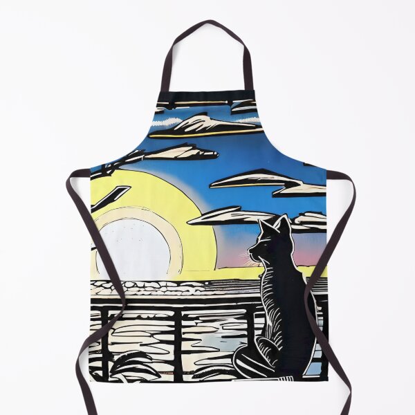 Item preview, Cat Watching Sunset Scene designed and sold by roleshop.